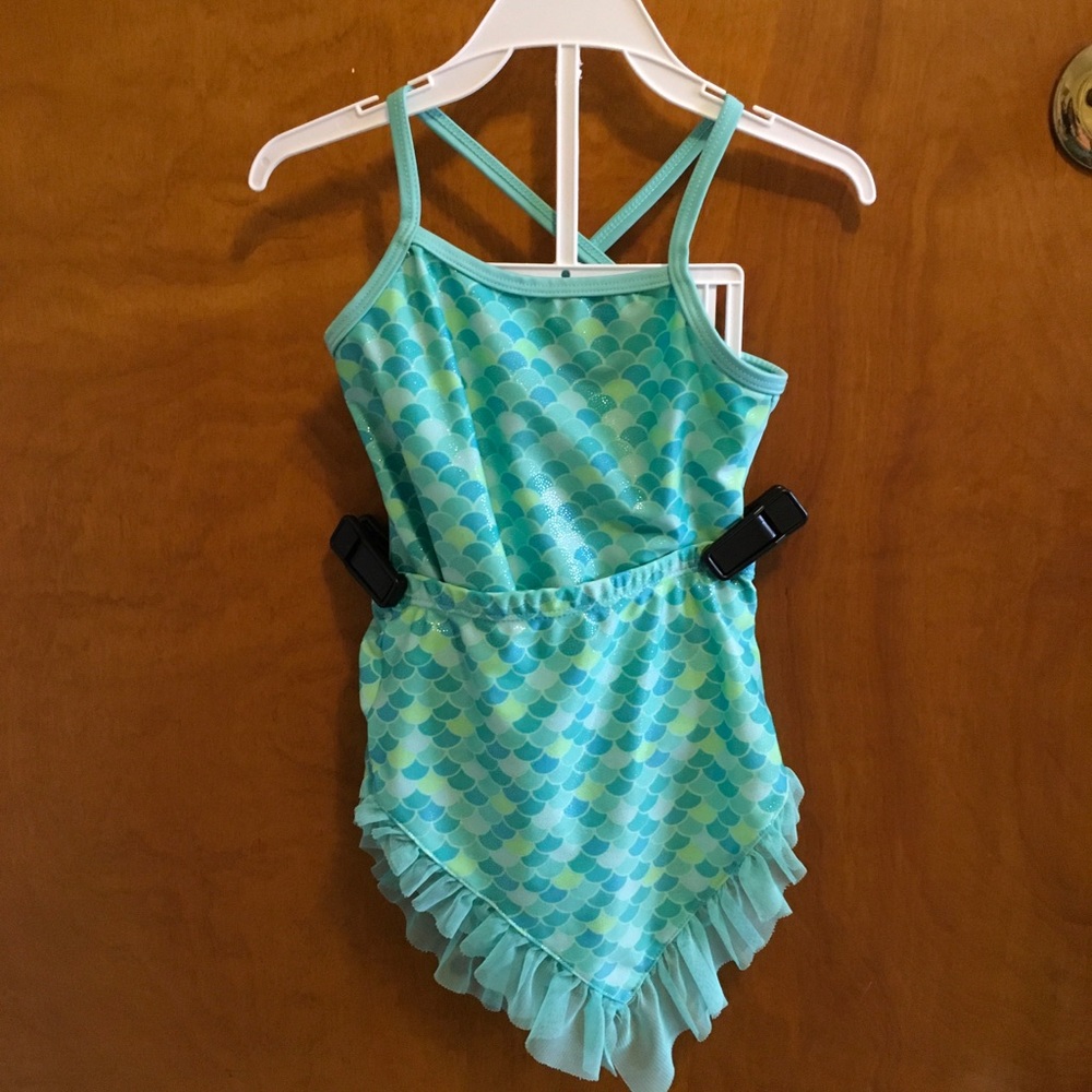Wonder Nation swimsuit with matching skirt